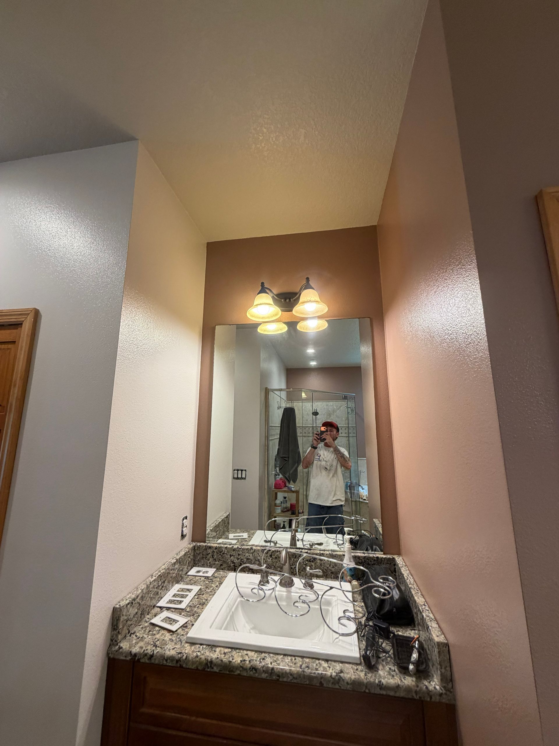 3 color changes in master bathroom