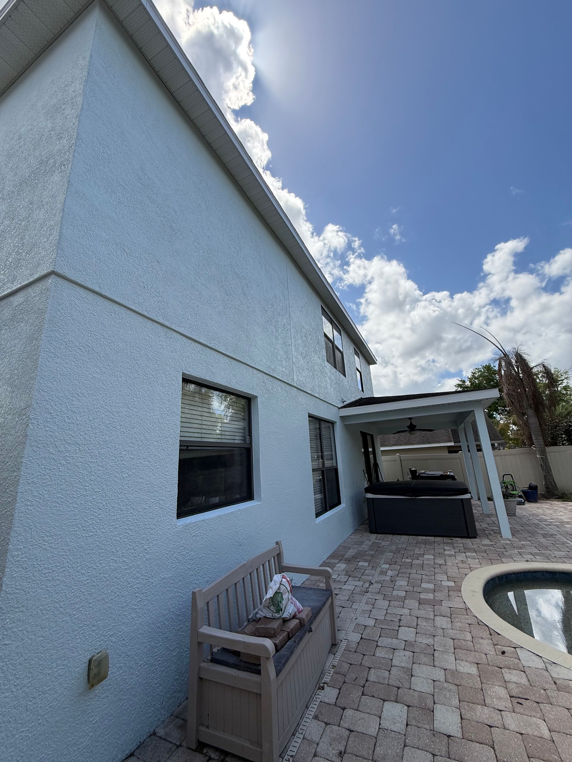 Completed exterior transformation of a two-story HOA home in DeLand, FL