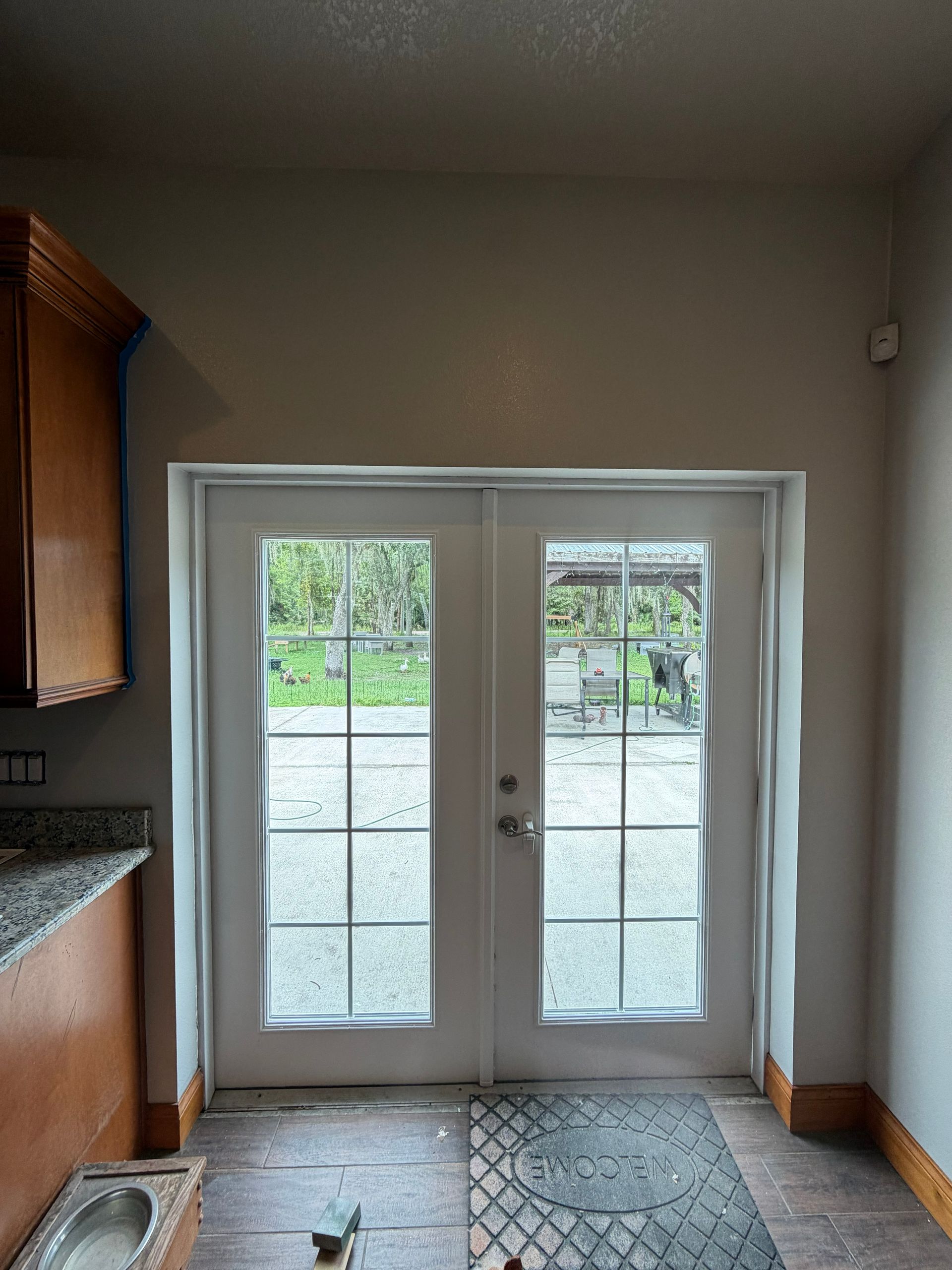 primed and painted 2 coats on kitchen doors