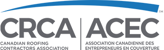 Logo of CRCA and ACEC. The Canadian Roofing Contractors Association and the Association Canadienne des Entrepreneurs En Couverture.