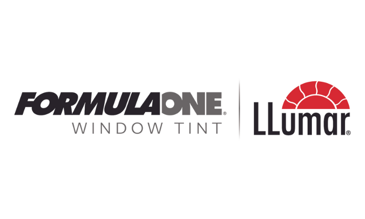 The FormulaOne Window Tint and LLumar brand logos displayed side-by-side.