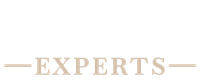 Beige “EXPERTS” text centered between horizontal lines on a white background