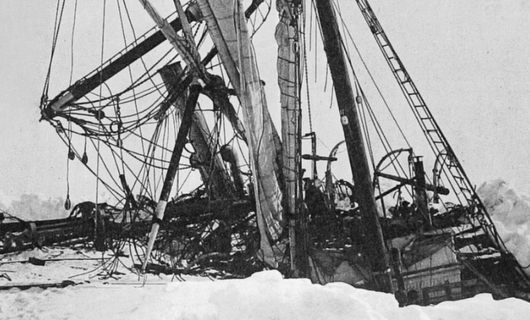 Ship on iceberg