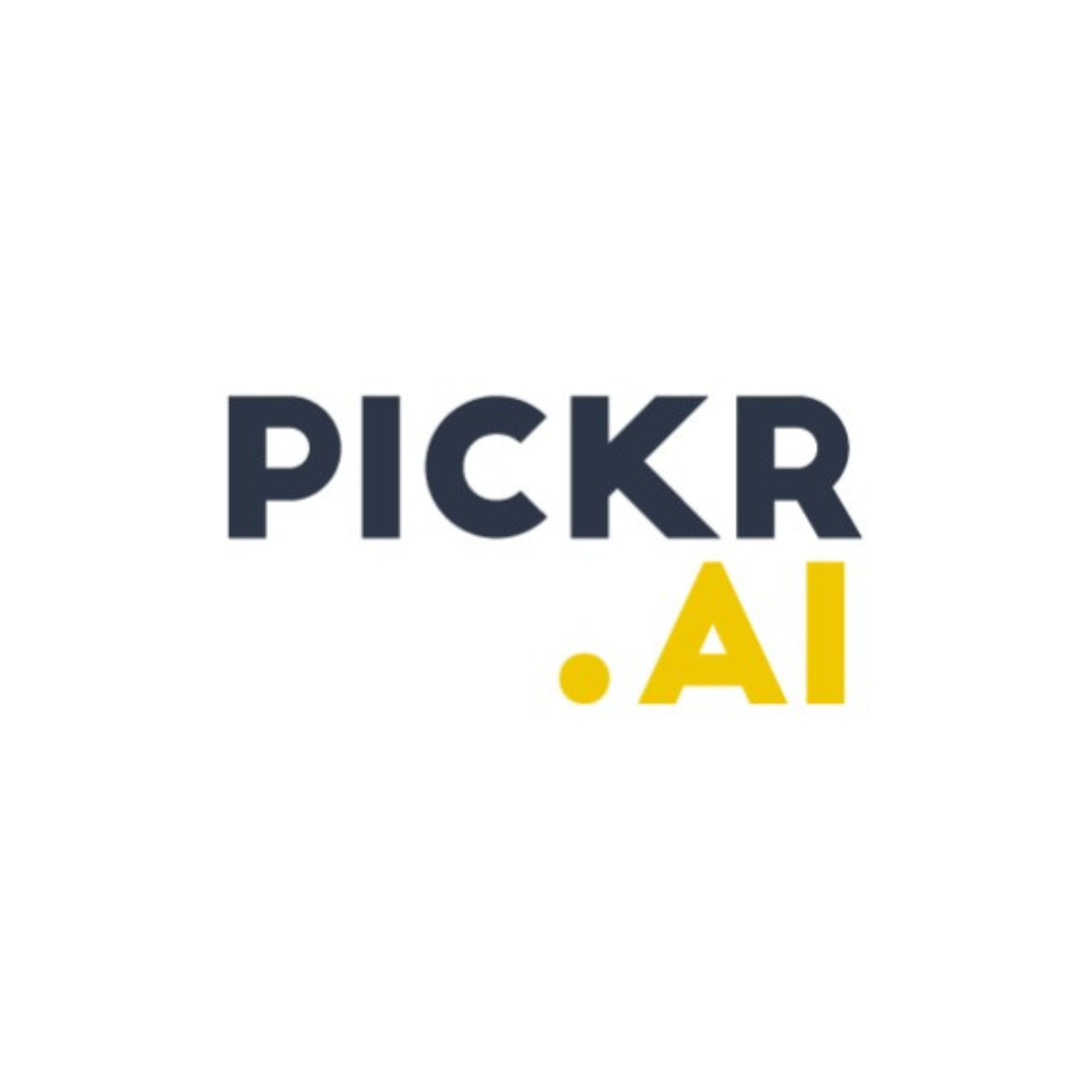 Pickr.AI logo with dark blue