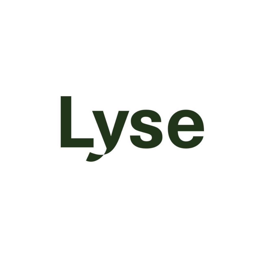 Logo for Lyse, dark green text on white background.