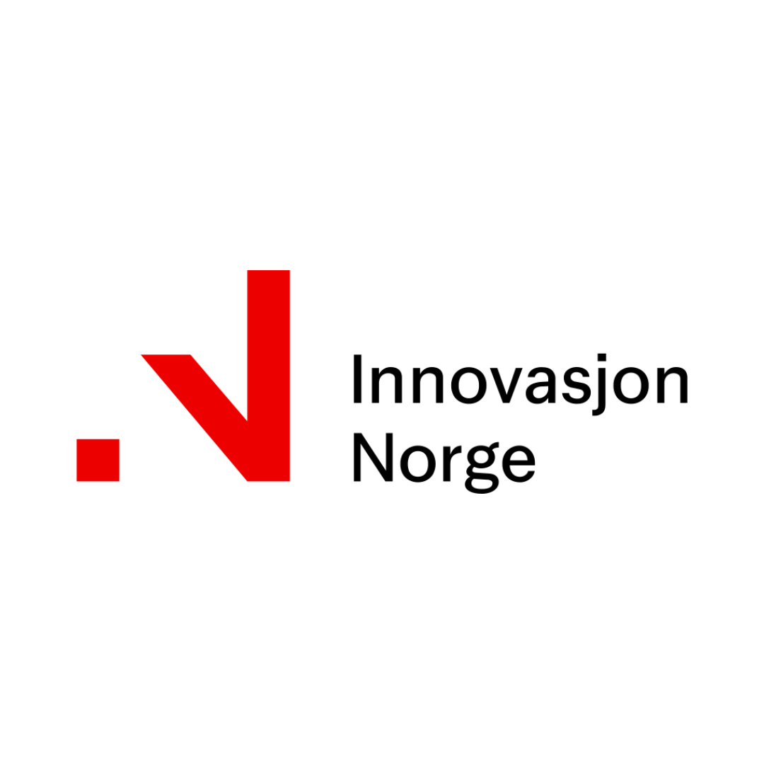 Logo of Innovasjon Norge; red stylized letter