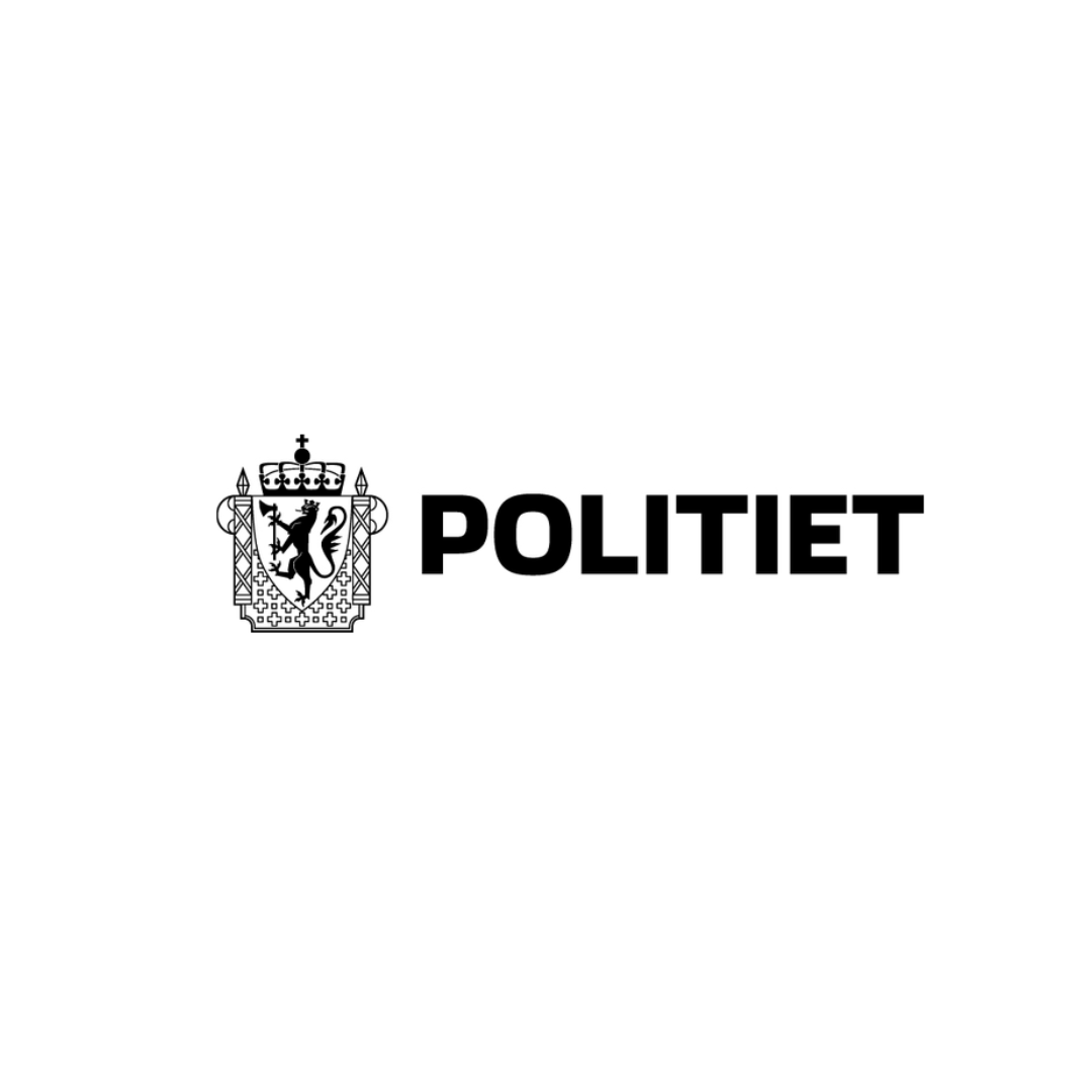 Norwegian Police logo: Coat of arms and the word