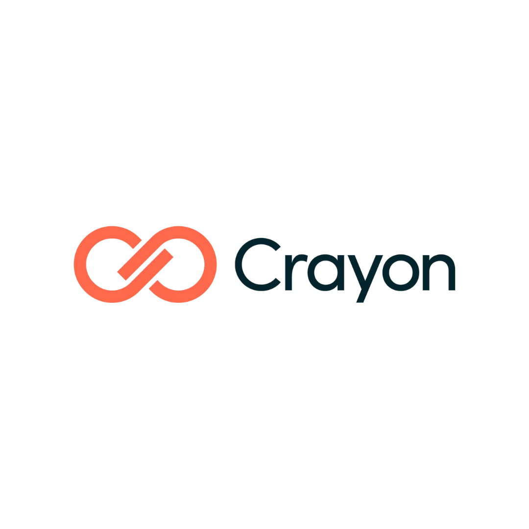 Logo of Crayon: an orange infinity symbol next to the word