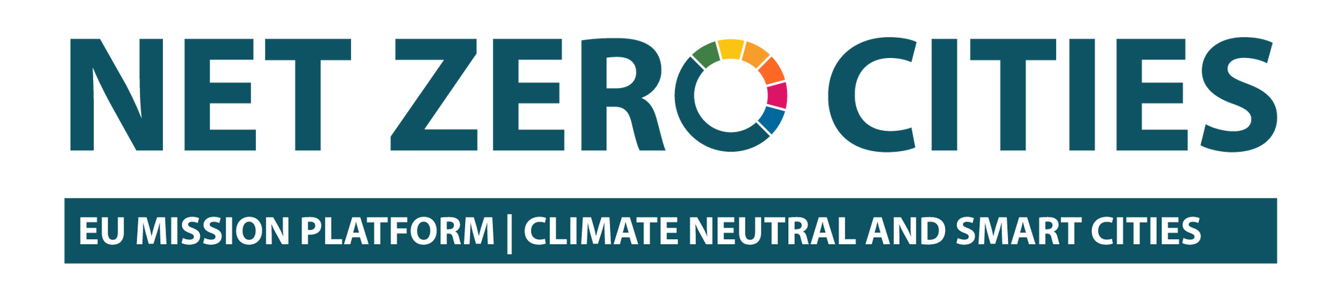 Logo for Net Zero Cities, with text