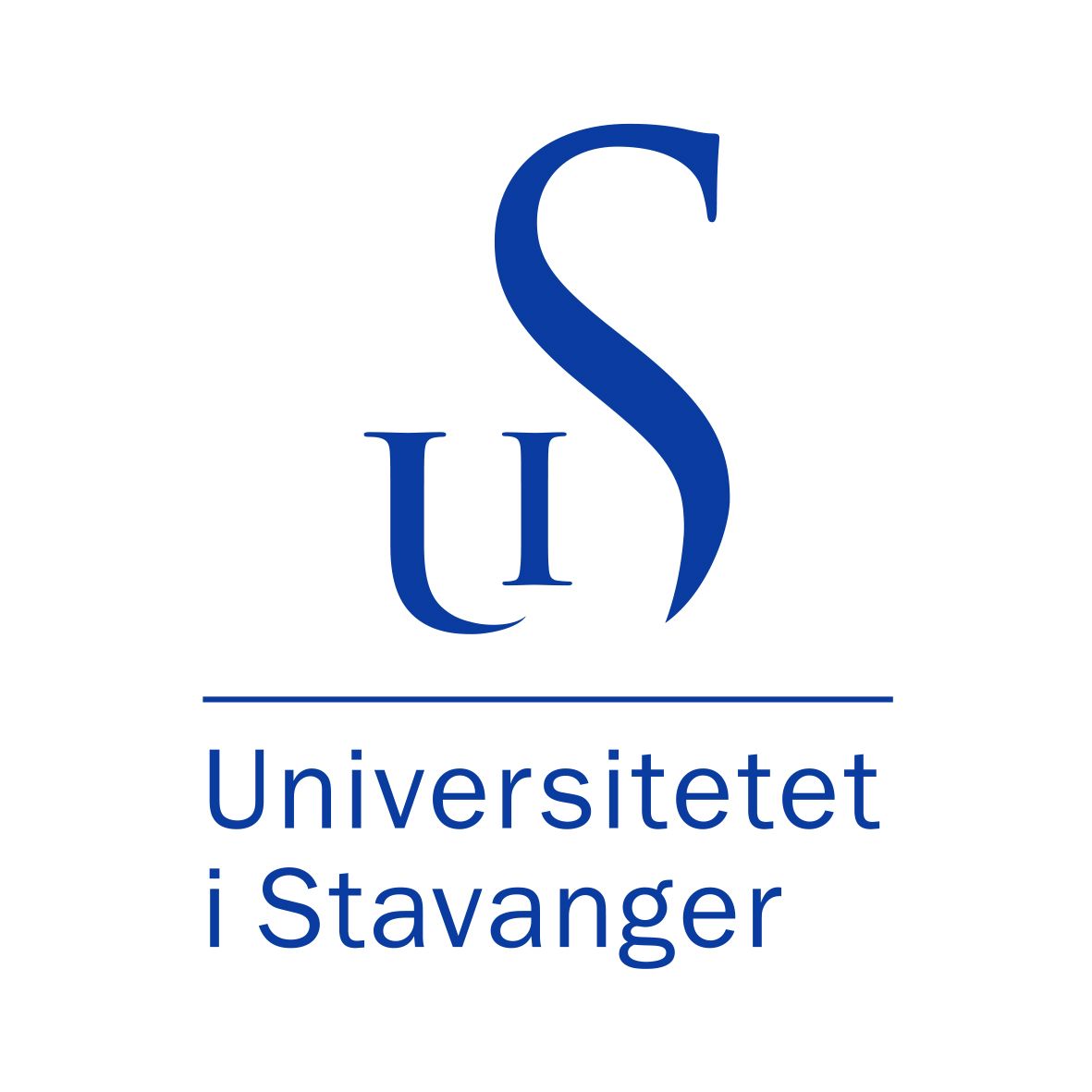 Logo of University of Stavanger, Norway. Blue