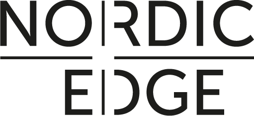 Nordic Edge logo: black text on a white background.