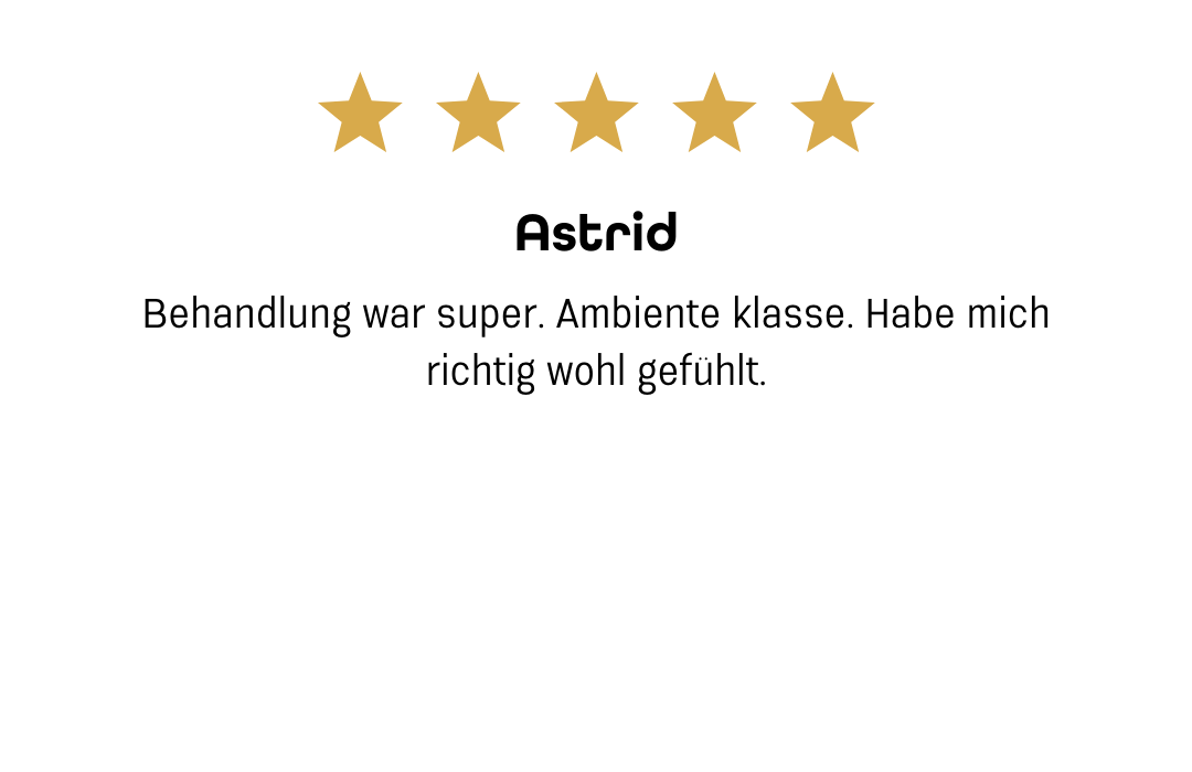Google Bewertung von Astrid
