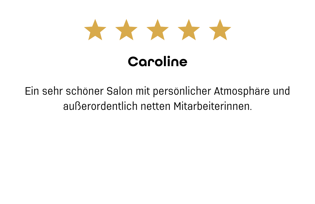 Google Bewertung von Caroline