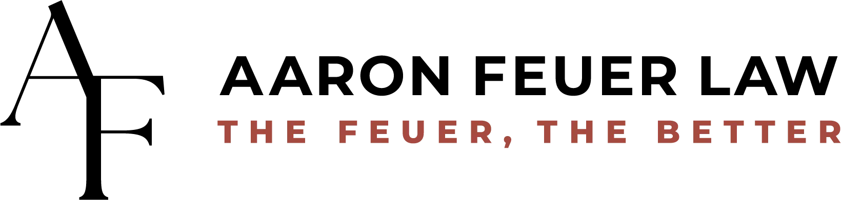Aaron Feuer Law logo with black 