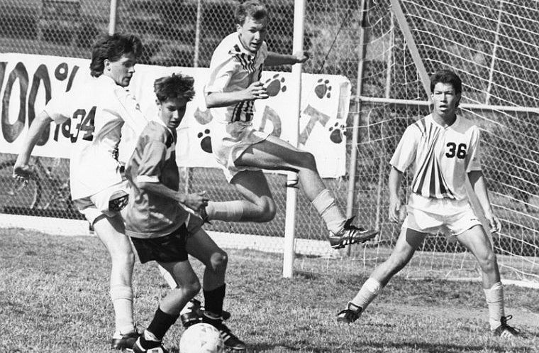 Historical photo of Flathead Valley United’s early soccer teams, showcasing the club's legacy and community involvement.