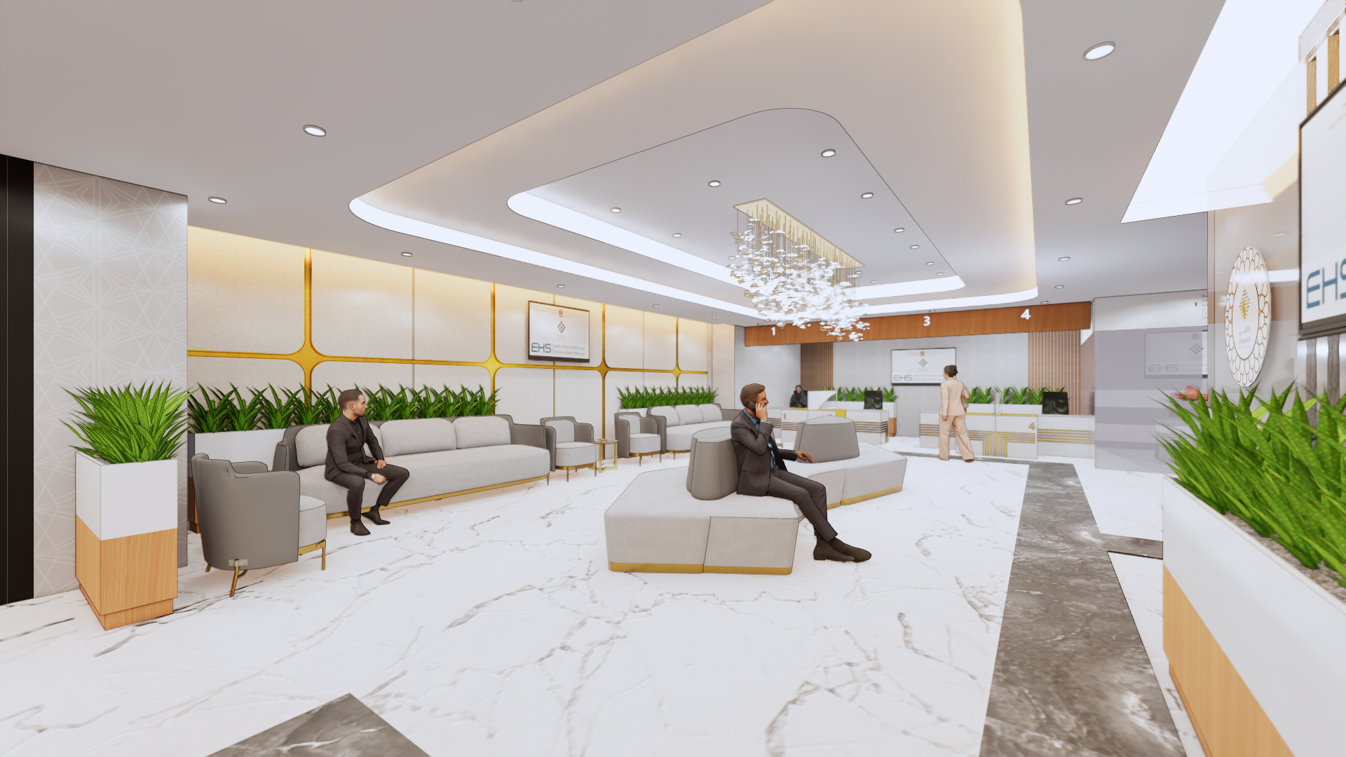 Sahara Medical Examination Center healthcare interior designed by Levantine Healthcare, view 5
