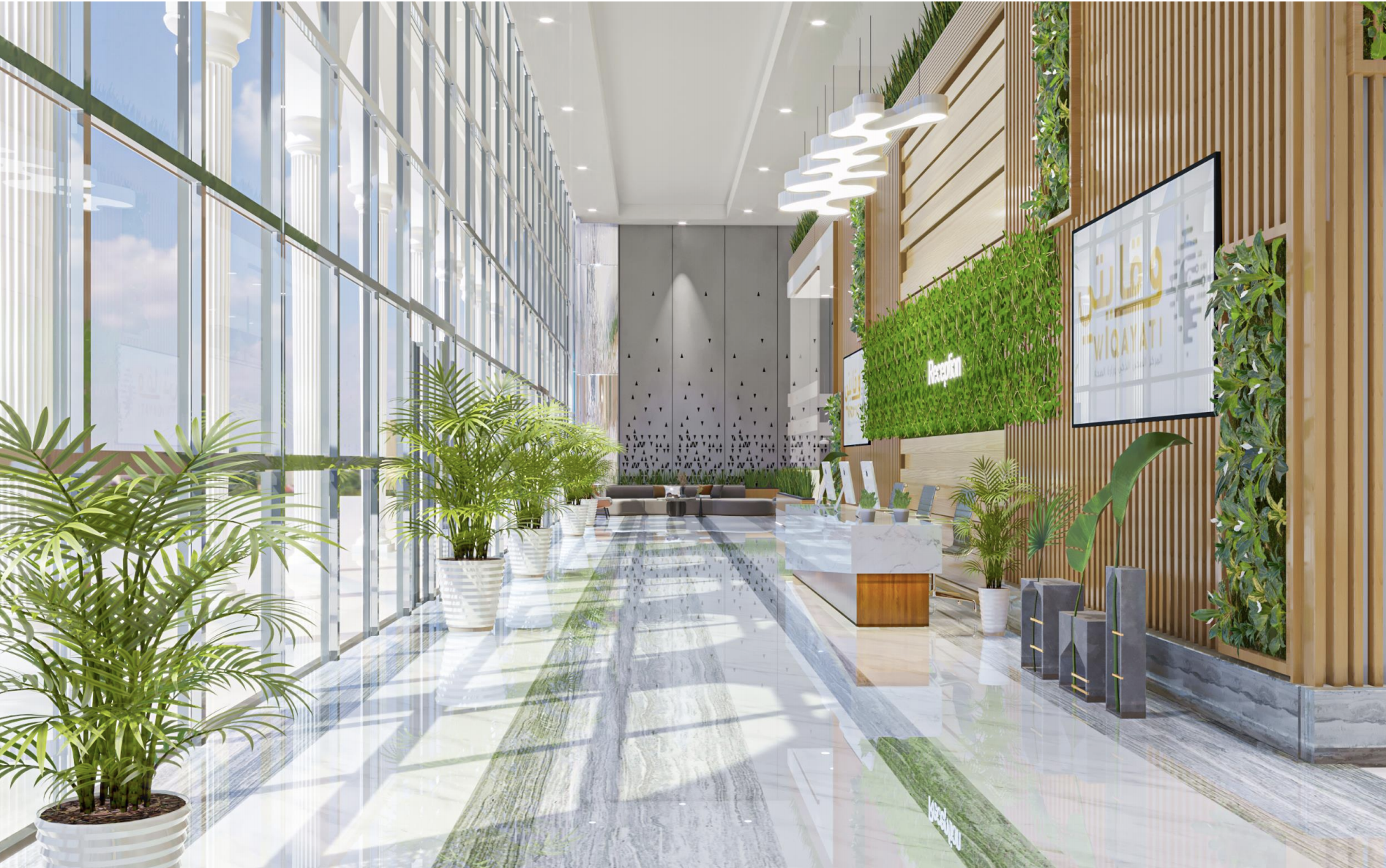 Muweilah Medical Centre healthcare interior designed by Levantine Healthcare, view 3