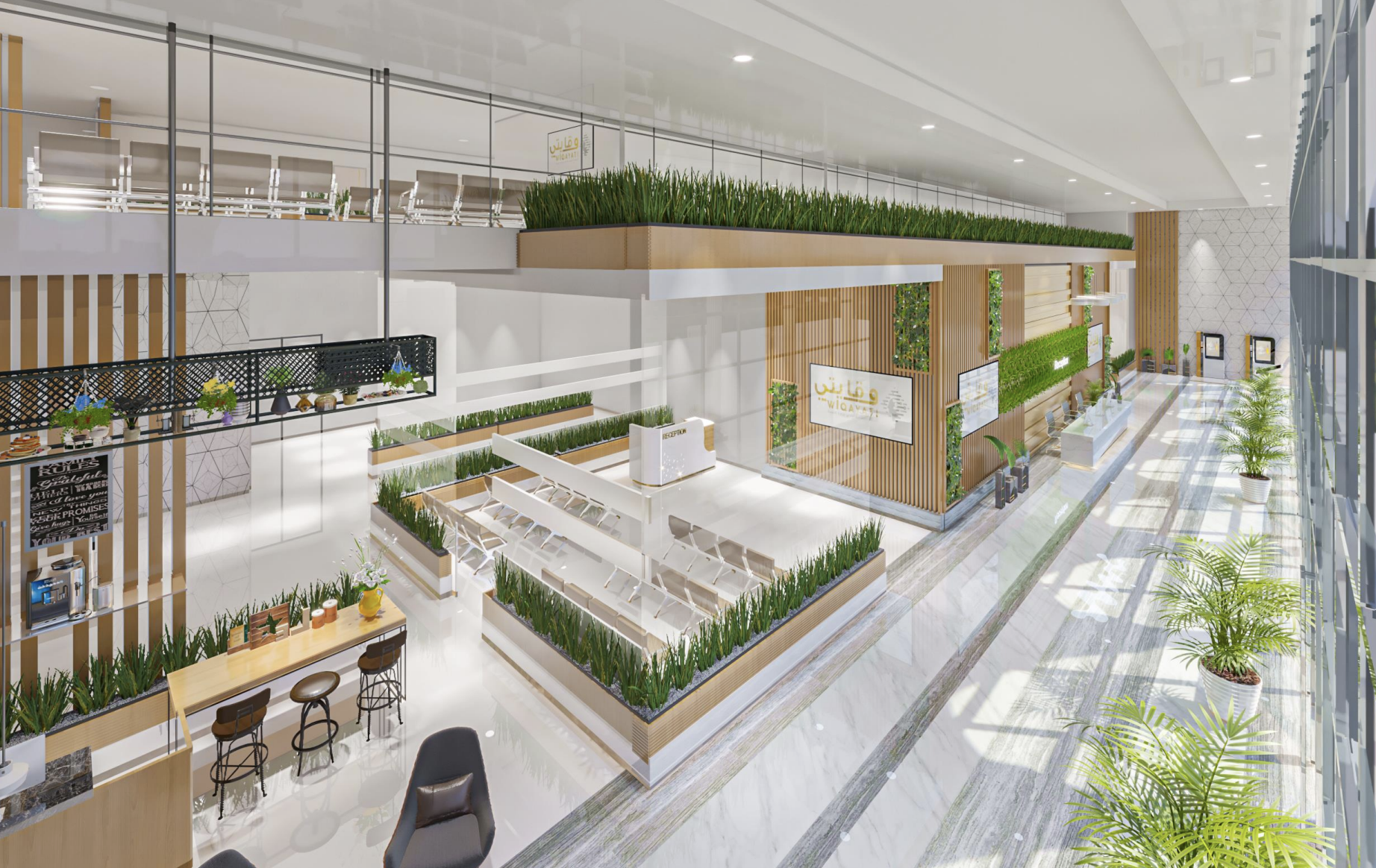 Muweilah Medical Centre healthcare interior designed by Levantine Healthcare, view 5