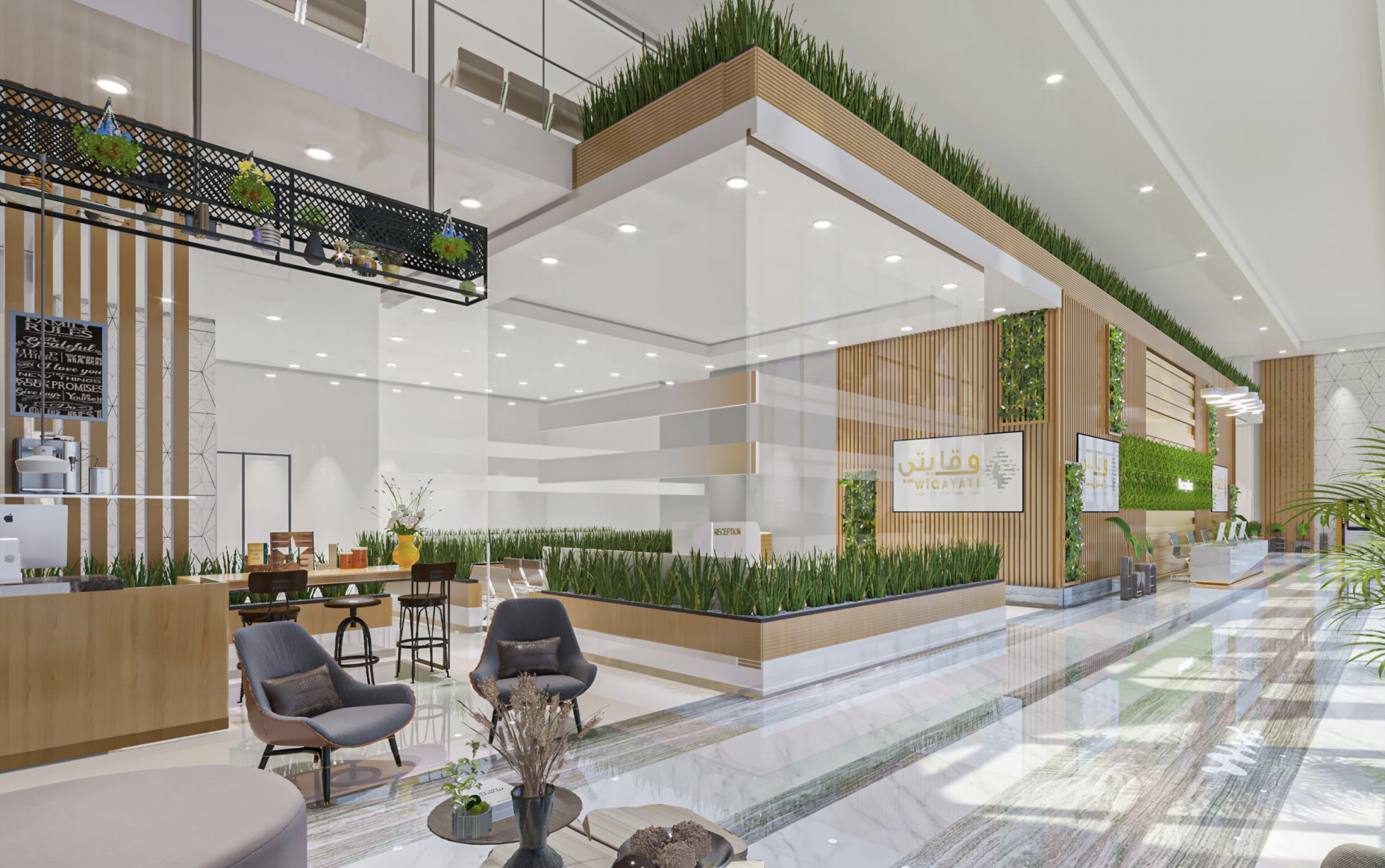 Muweilah Medical Centre healthcare interior designed by Levantine Healthcare, view 1