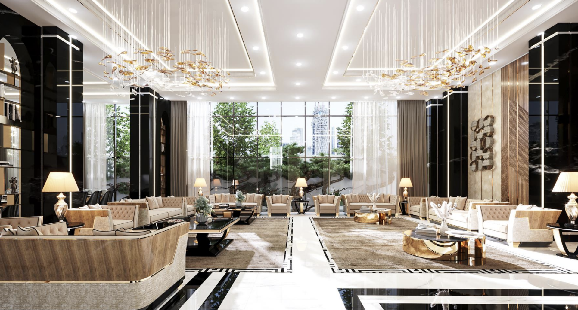 Majlis - UAE Villa interior project by Levantine, view 4