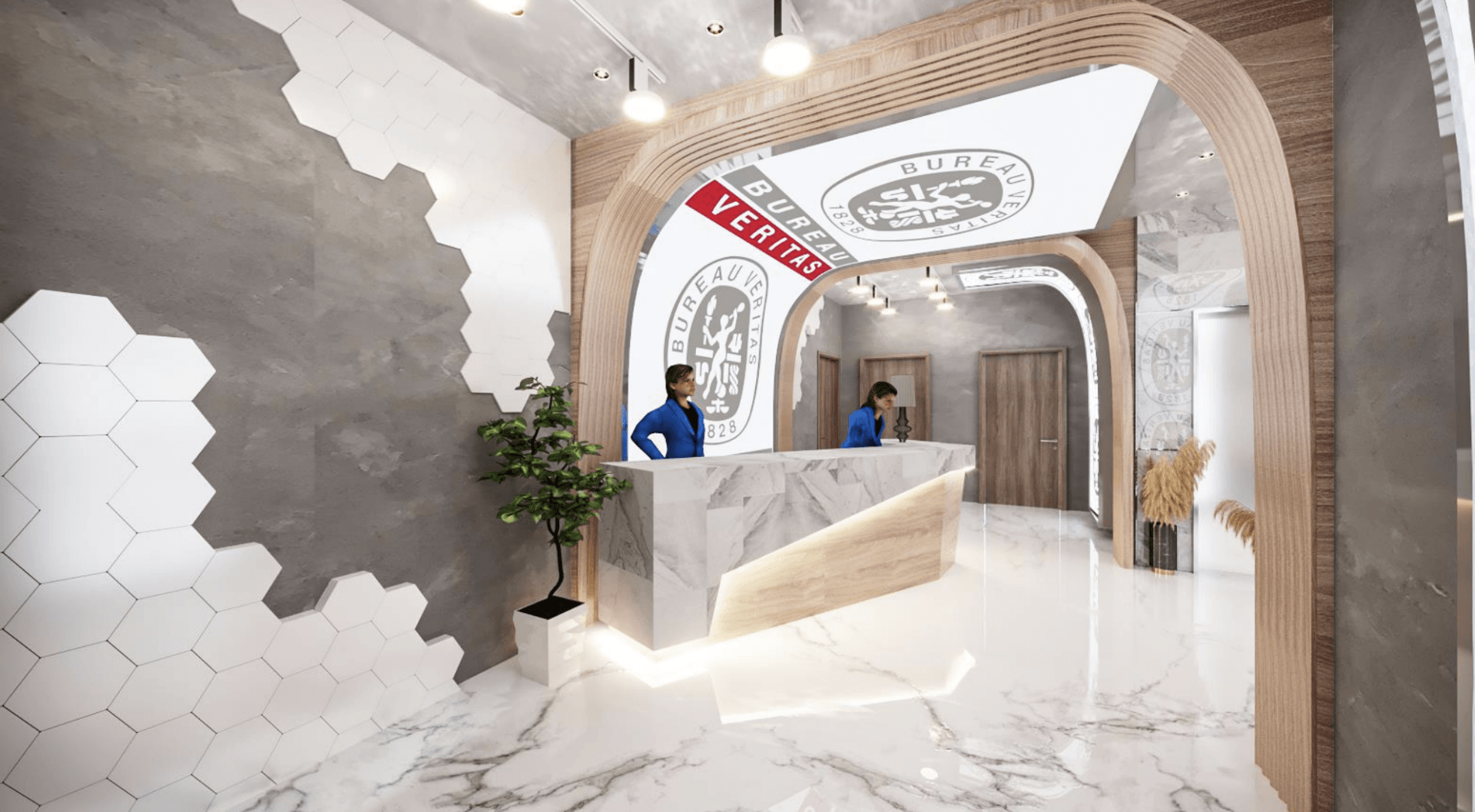 Bureau Veritas interior project by Levantine, view 1