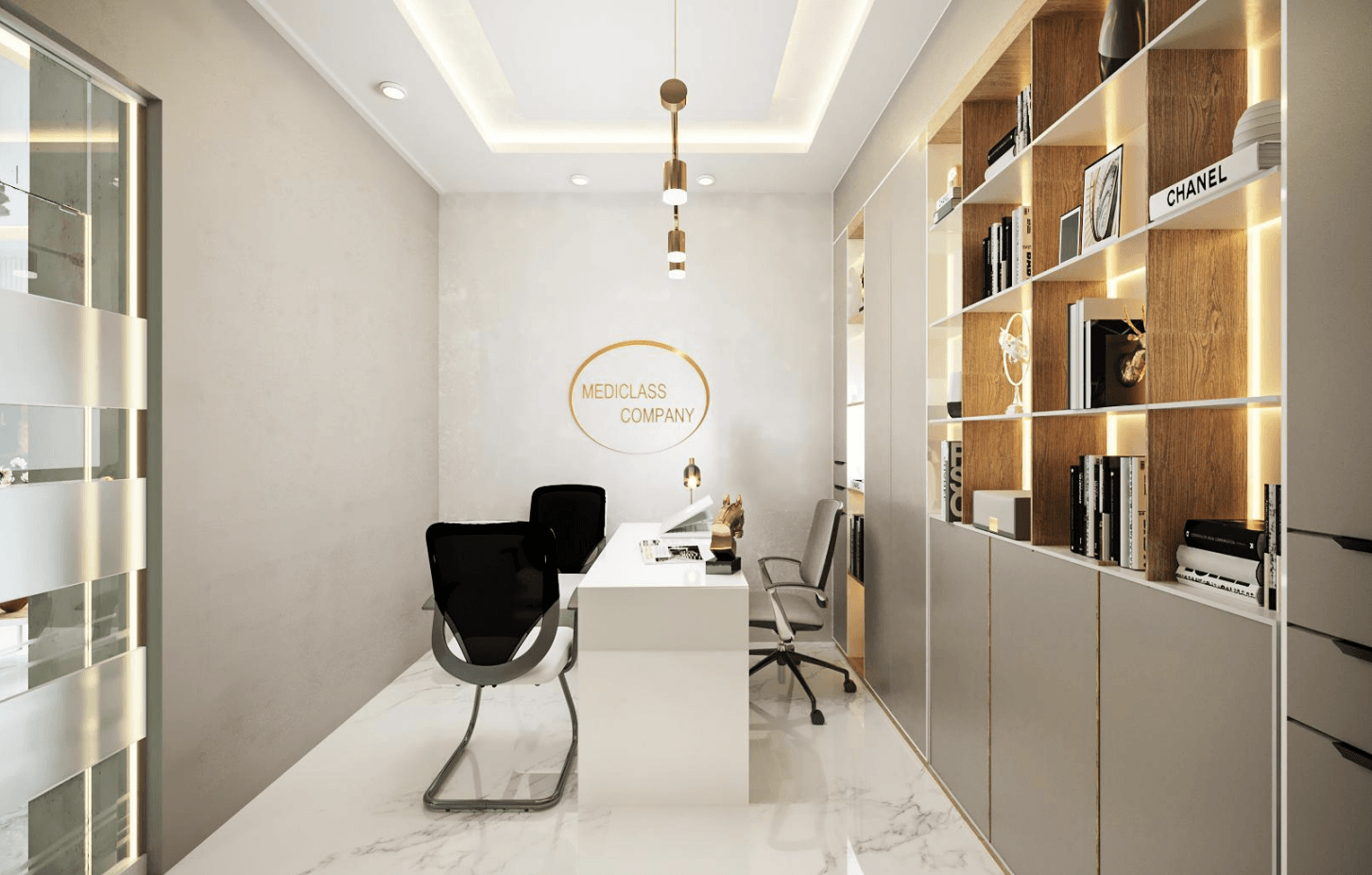 Mediclass Clinic healthcare interior designed by Levantine Healthcare, view 2