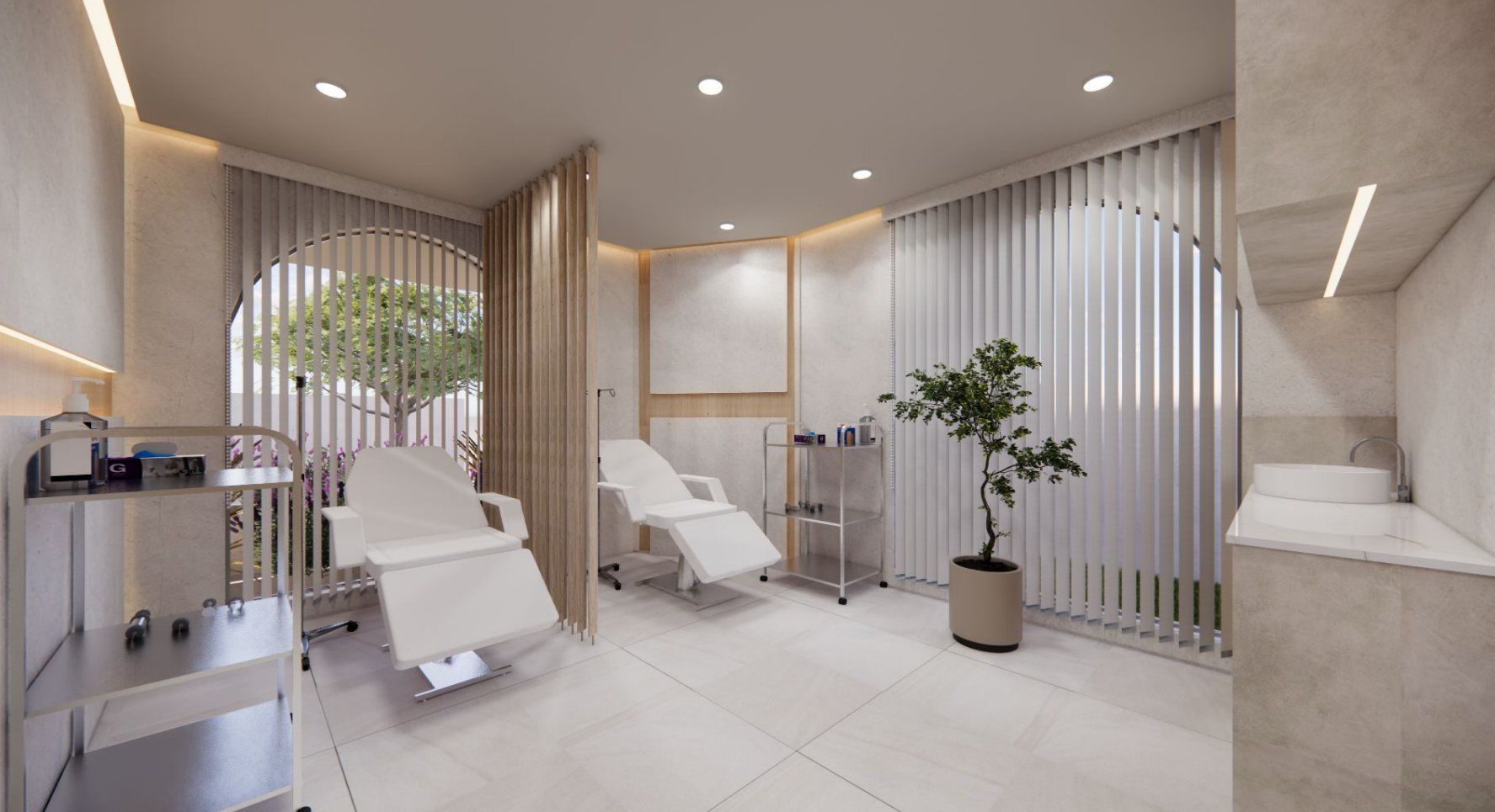 Bossanova Multispeciality Centre lobby and waiting area, designed by Levantine Healthcare