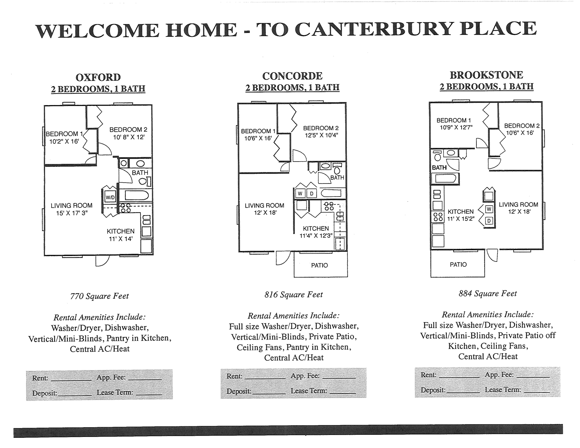 canterbury place floorplans