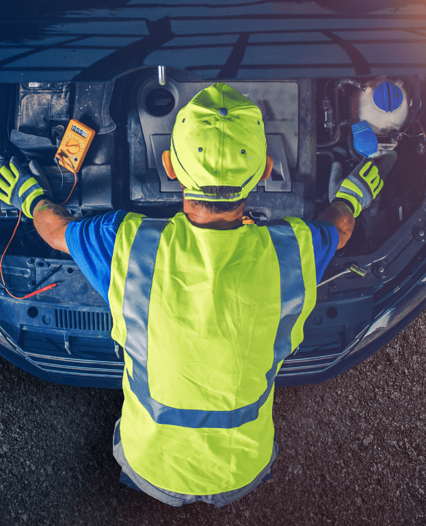 An Arlington Mobile mechanic doing a repair.