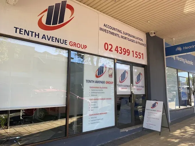 Tenth Avenue Group storefront with logo, business services listed. Phone number 02 4399 1551. — Tenth Avenue Accountants & Financial Advisors in Toukley, NSW