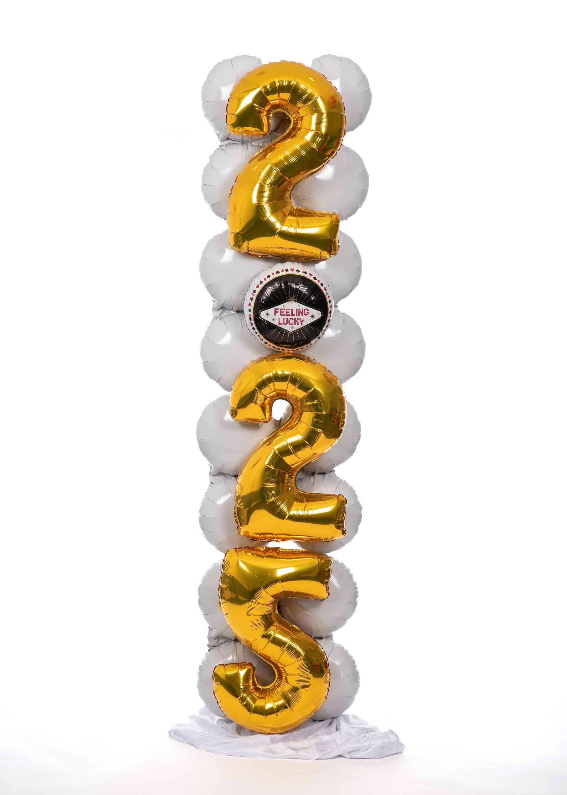 Balloon column with gold