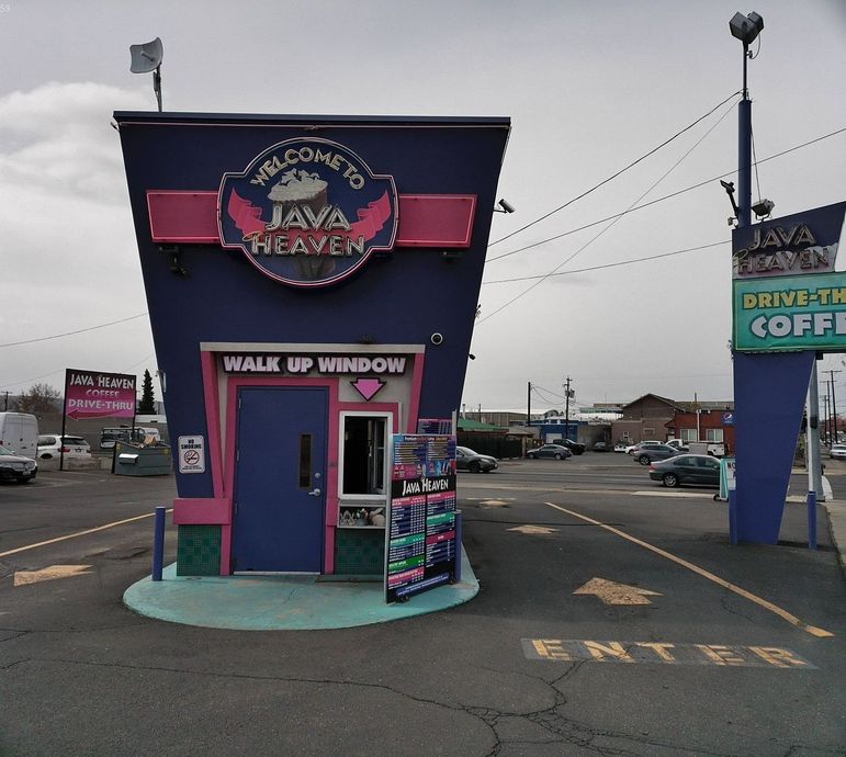 A drive thru coffee shop called java heaven