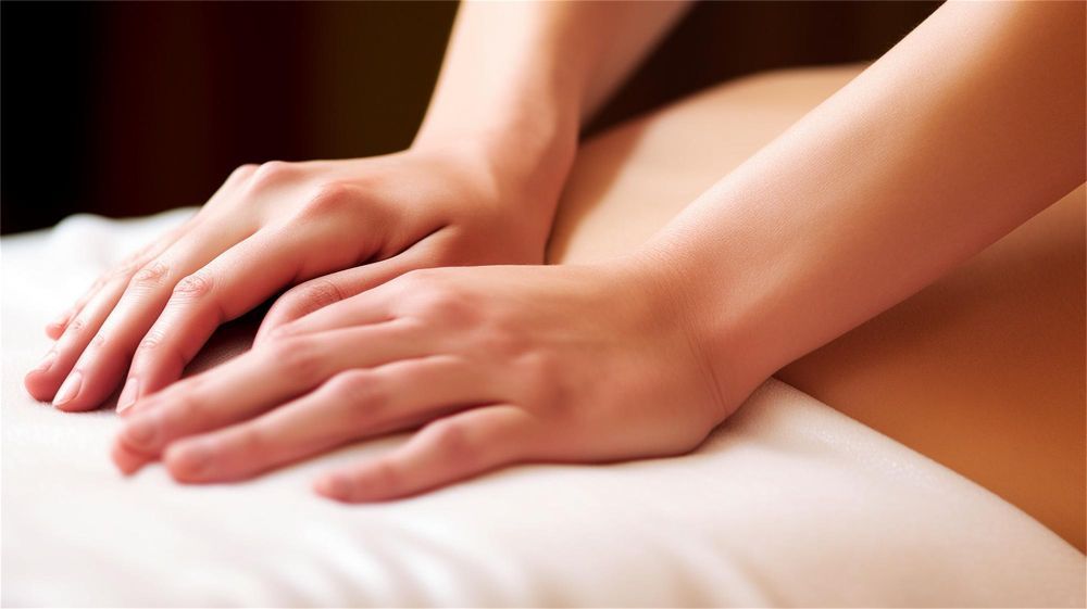 Demonstrating how to give a fibromyalgia massage
