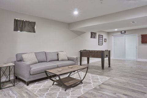 large basement being remodeled in Michigan