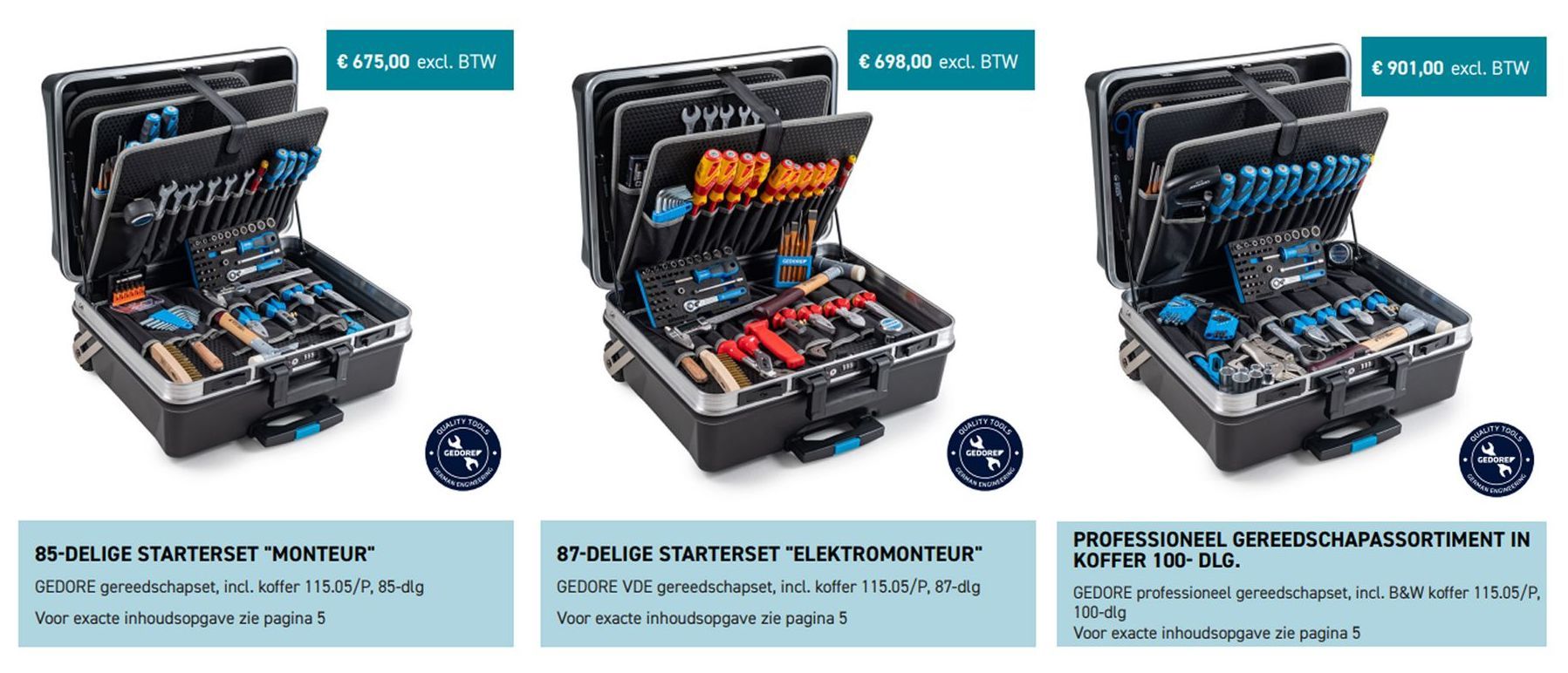 
GEDORE Sets en B&W Gereedschapskoffers: De Perfecte Combinatie voor Uw Gereedschap