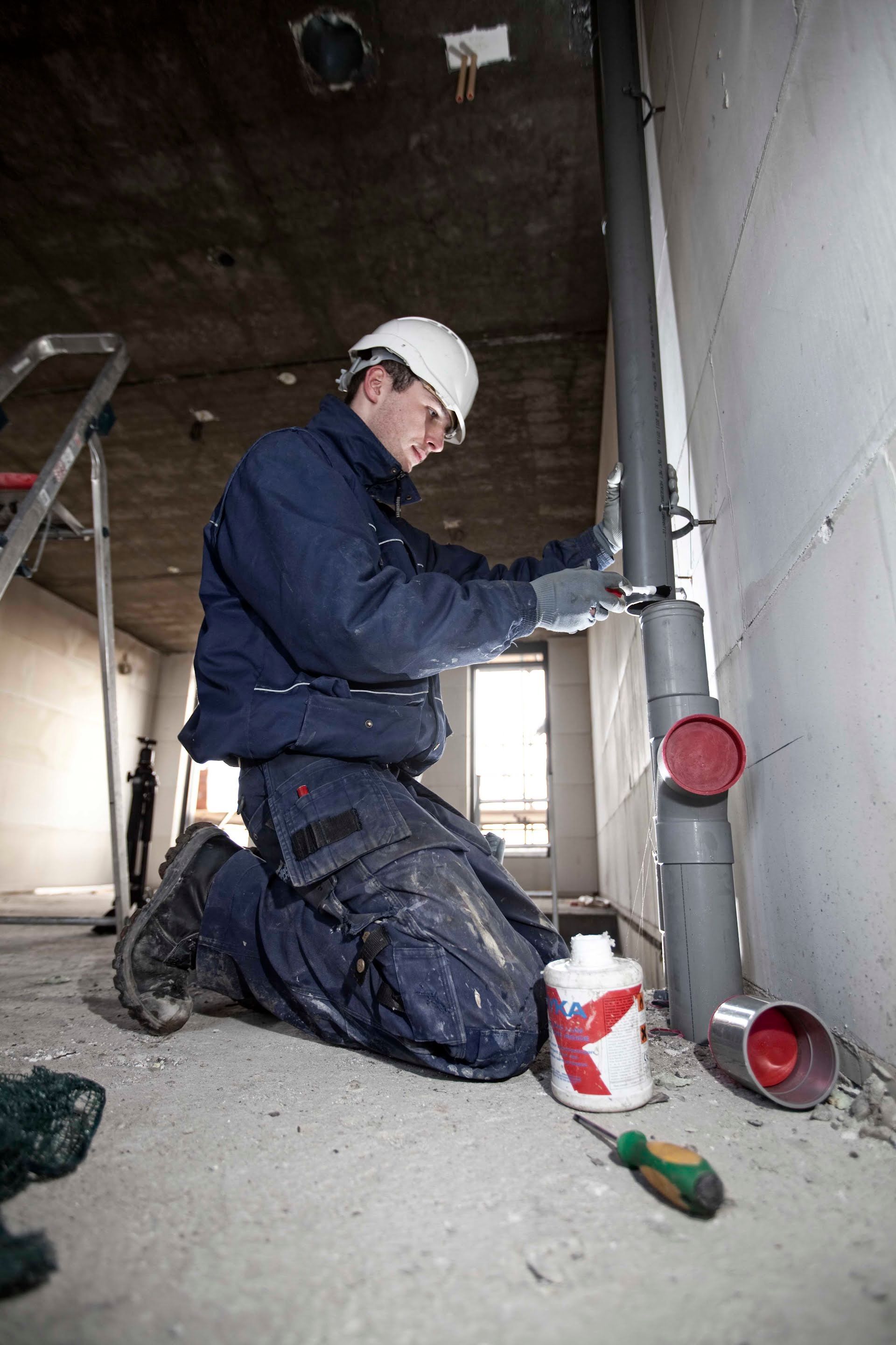 Loodgieter in actie