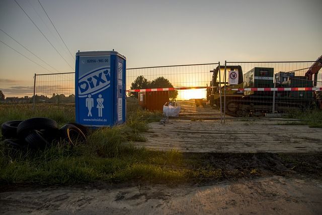 mobiel toilet op de bouw