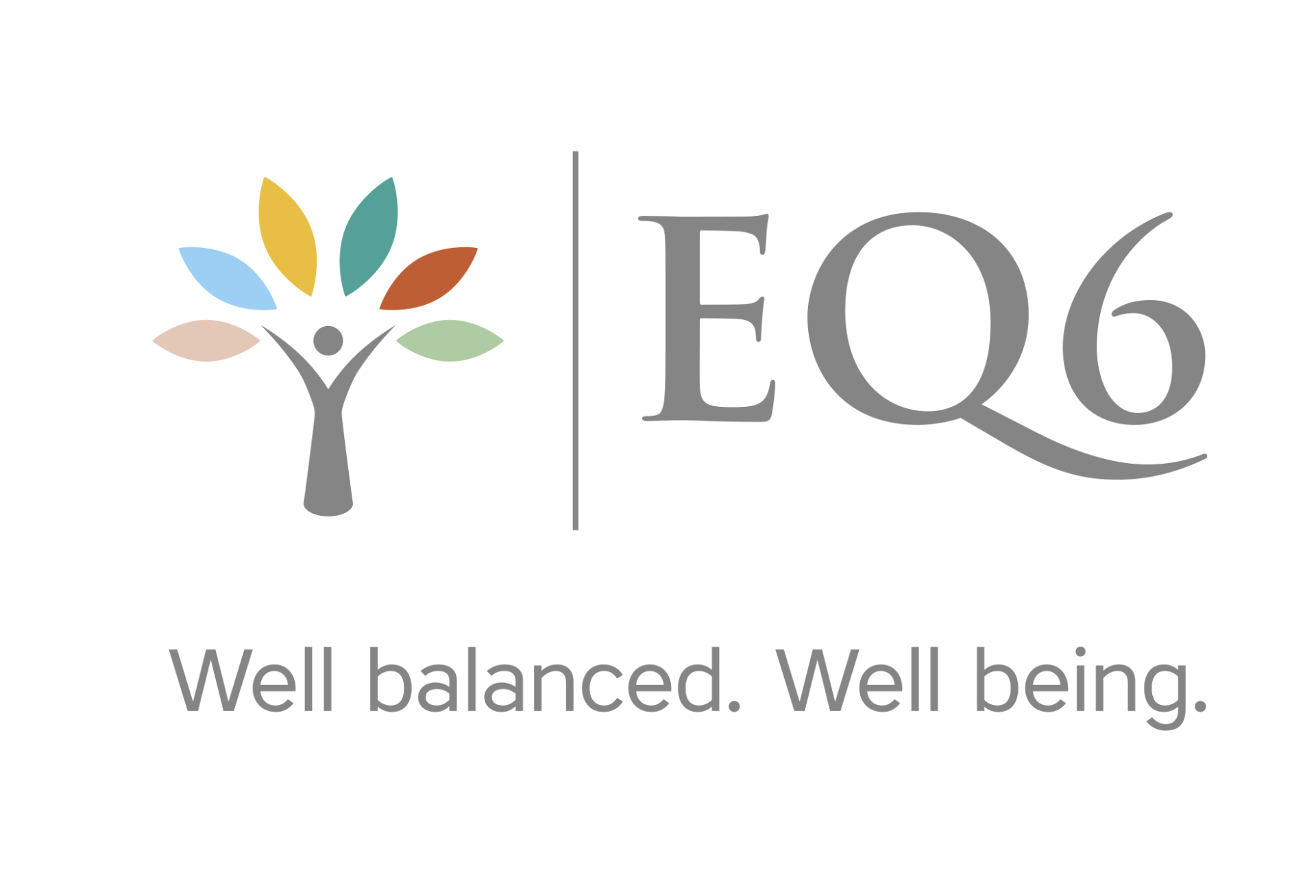 A logo for eq6 well balanced well being