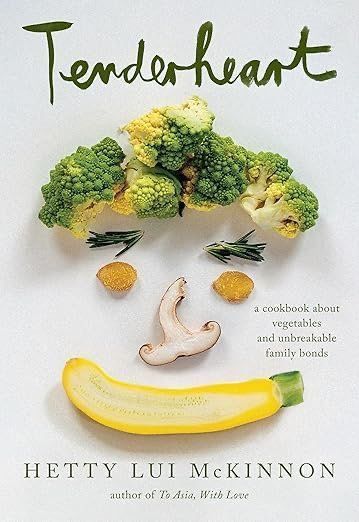 Cover of Tenderheart by Hetty Lui McKinnon with vegetables arranged into a face and smile