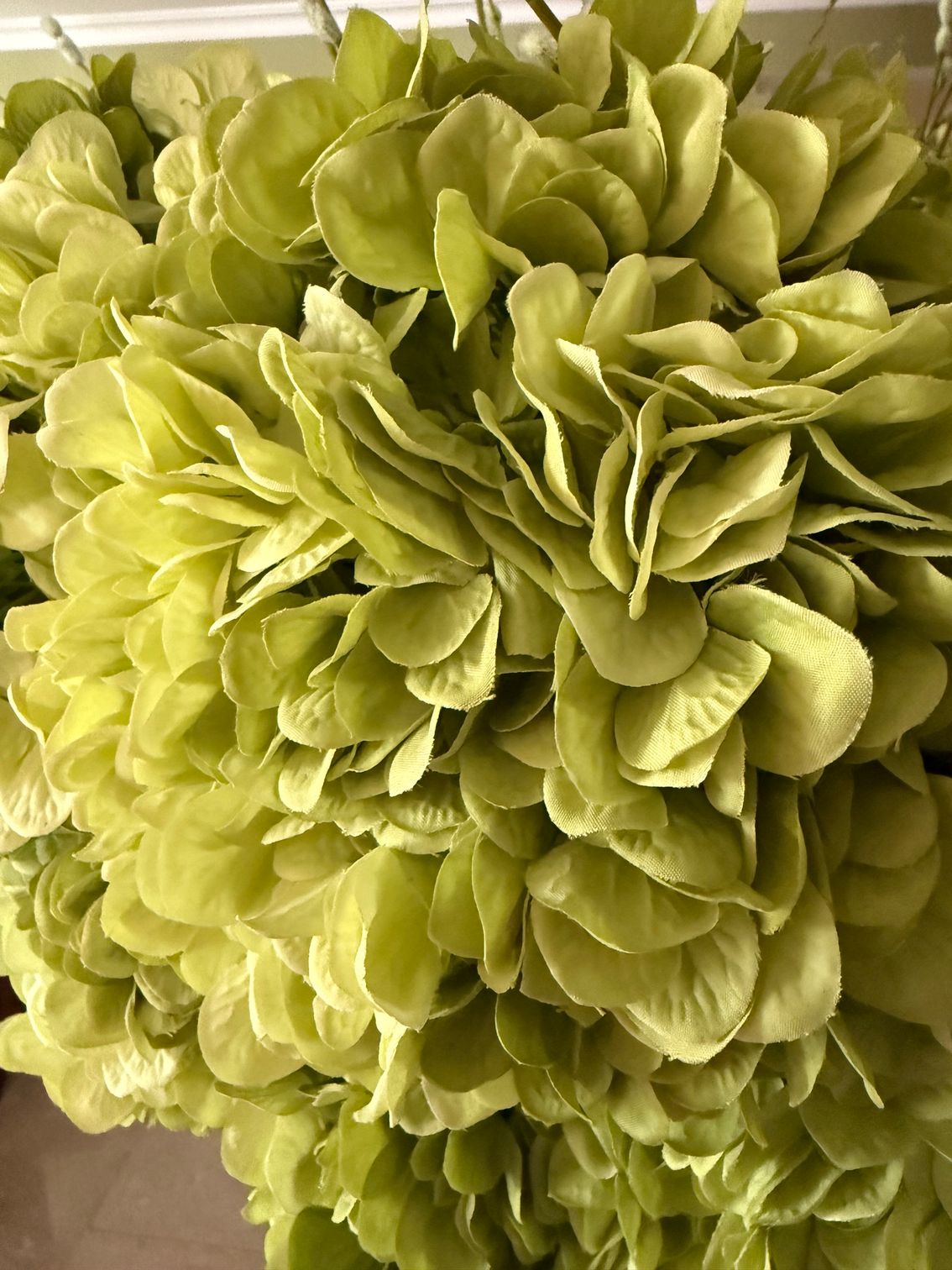 Hortensia boeket XXXL in olijfpot