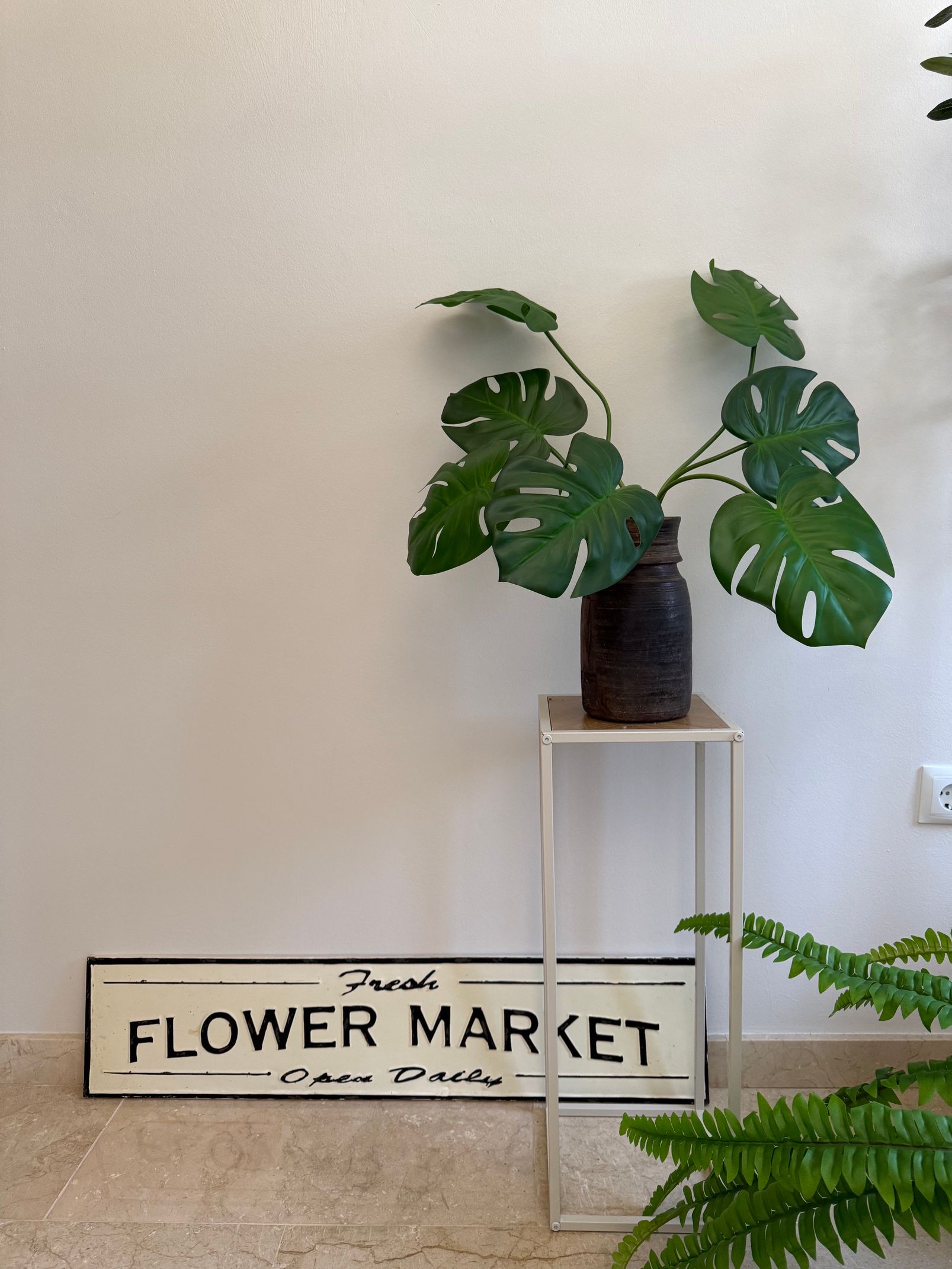 Monstera plant / steker 72 cm
