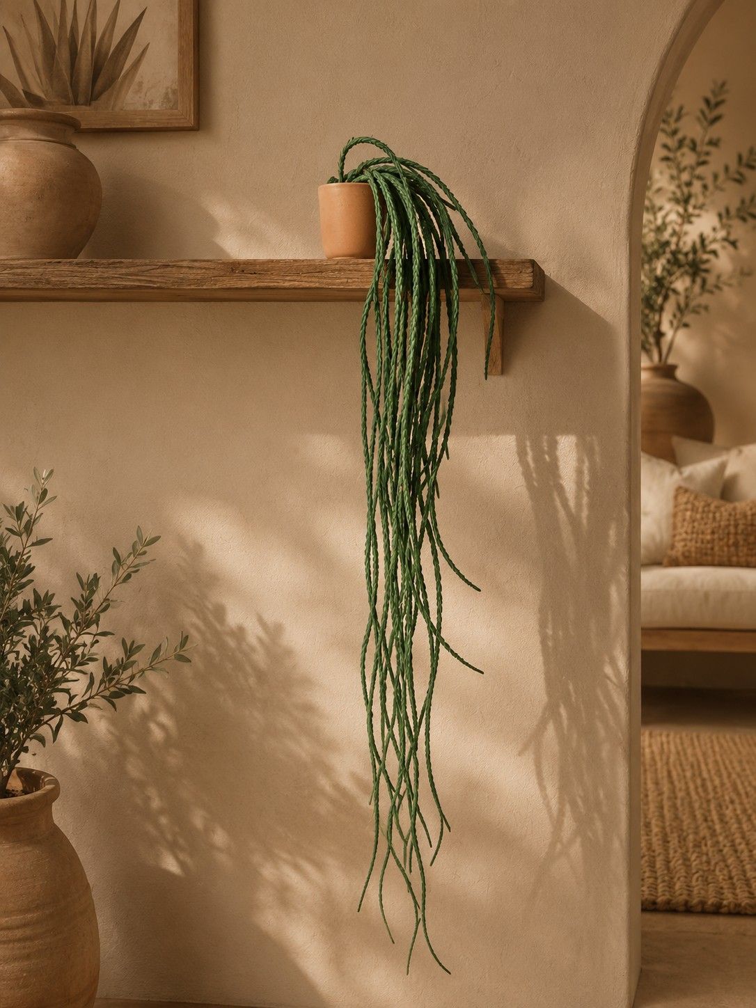 Hangplant Succulent / steker 90 cm