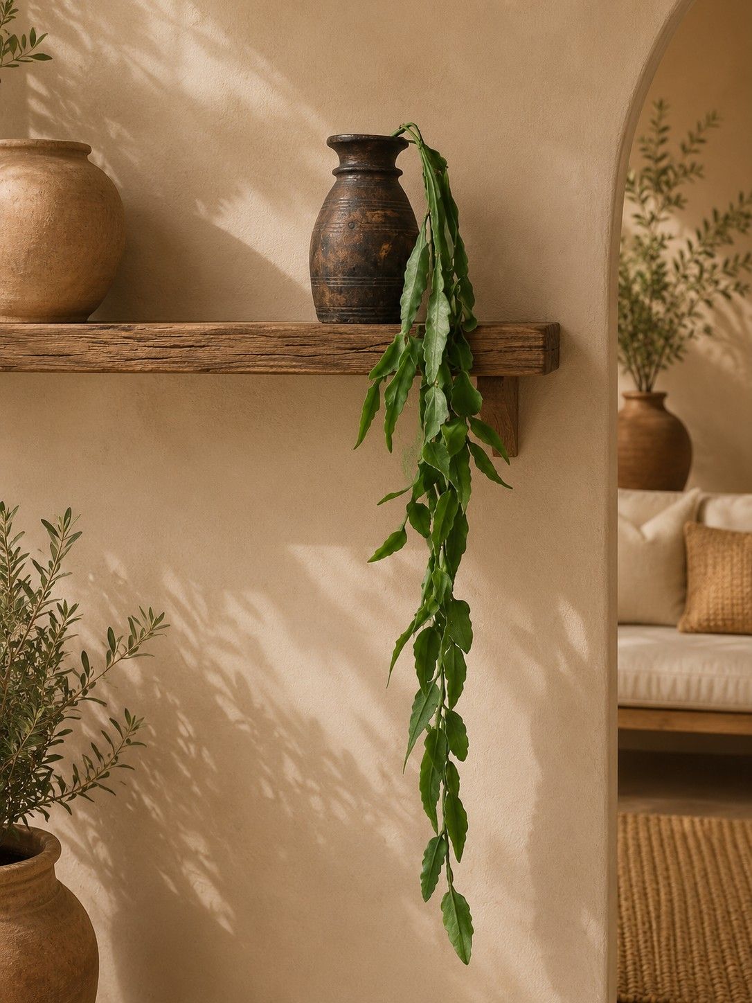 Hangplant Succulent / steker 80 cm
