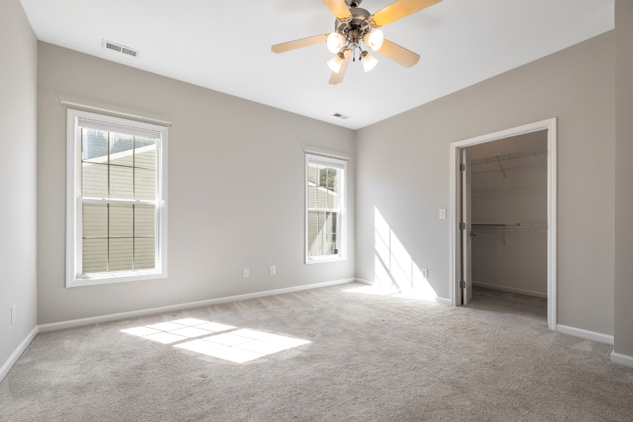 Carpeting in empty room