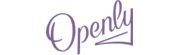 The word openly is written in purple on a white background.