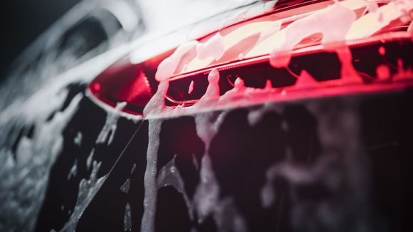brake light on modern black car