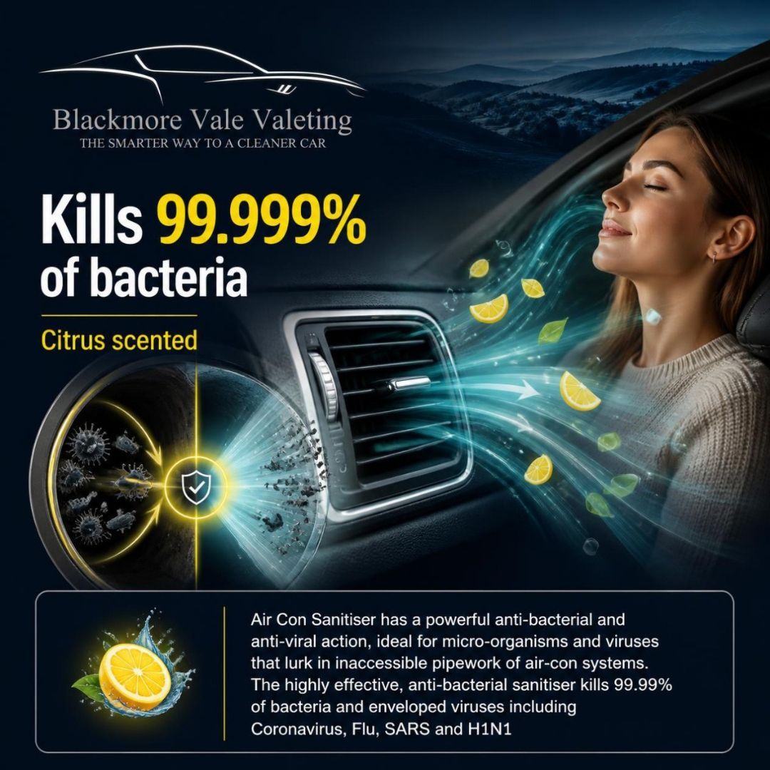 Air-Con Sanitizer Air-Con Sanitiser Air, Conditioning Bad Odours, Bad Smell, interior Valet, Detailing, Gillingham & Shaftesbury, Blackmore Vale Valeting, Mobile Valeting, North Dorset