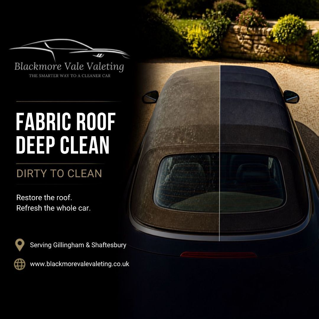 Convertible Soft Top Clean / Protect Detailing, Convertible Roof Clean, Soft Top Clean Gillingham & Shaftesbury, Blackmore Vale Valeting, Mobile Valeting, North Dorset