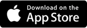 Apple App Store download button. White Apple logo,