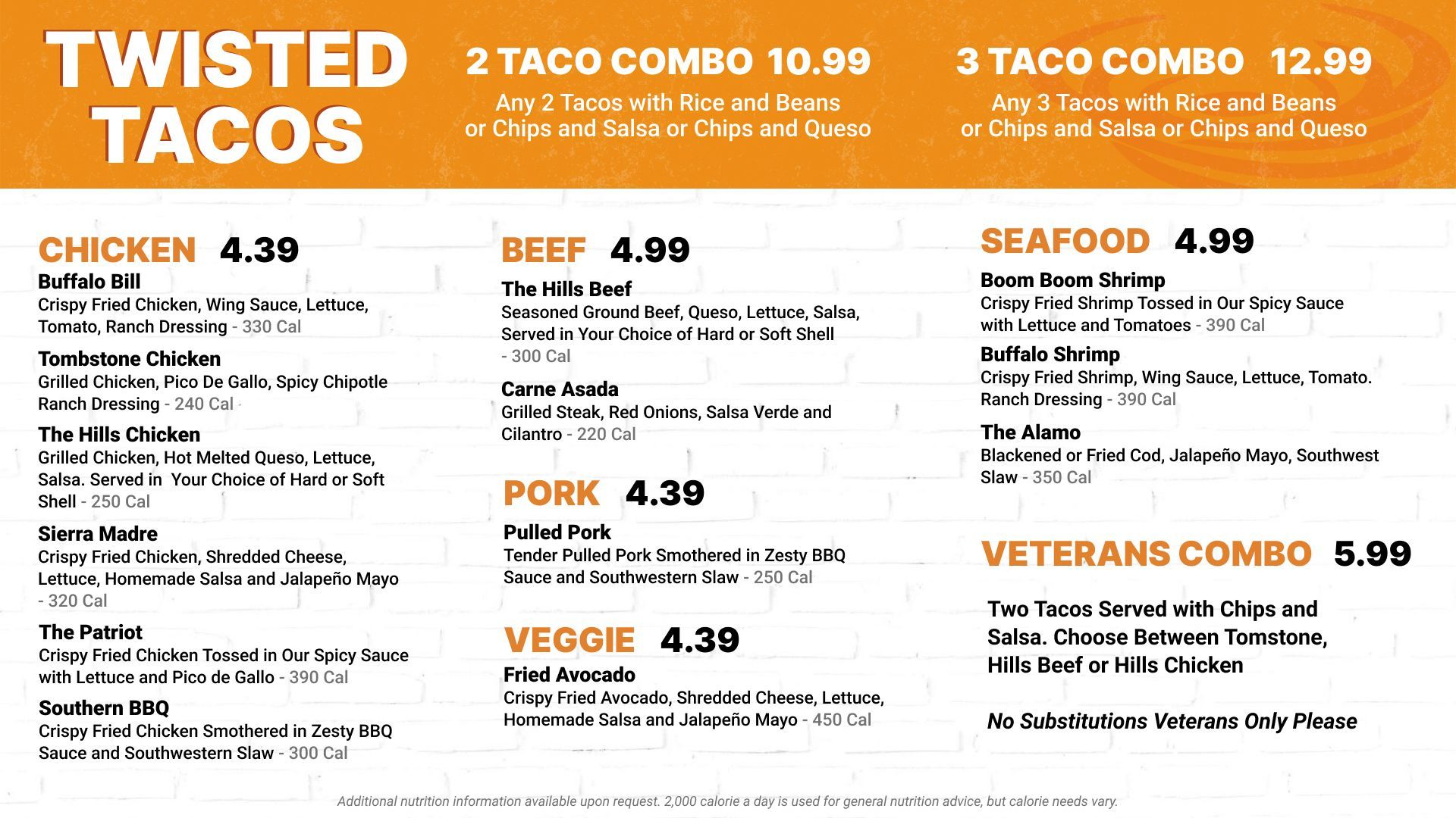 VA Menu